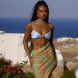 BYDEE ATHENS MAXI DRESS IN ZEPHYRUS SIZE SMALL